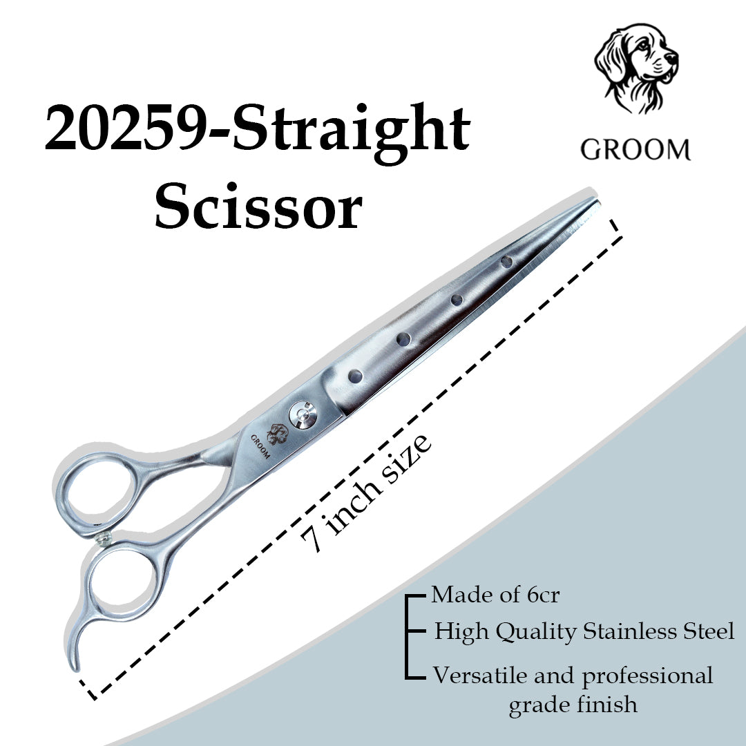 Groom Straight scissor size 7" Pet SCISSOR - GROOM STOCKS