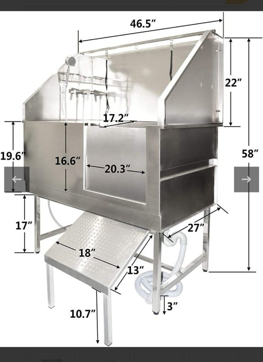 Groom Stocks Pet Bath Tub SS 202 (18G)