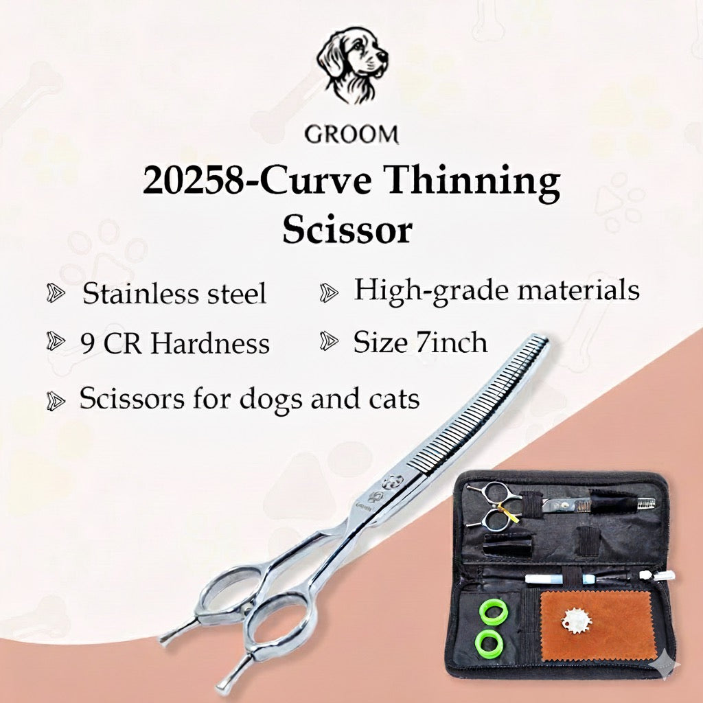 Groom Curved Thinning size 7" Pet SCISSOR