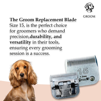 Groom Ultra Edge Detachable Clipper Blade Size 15 - GROOM STOCKS