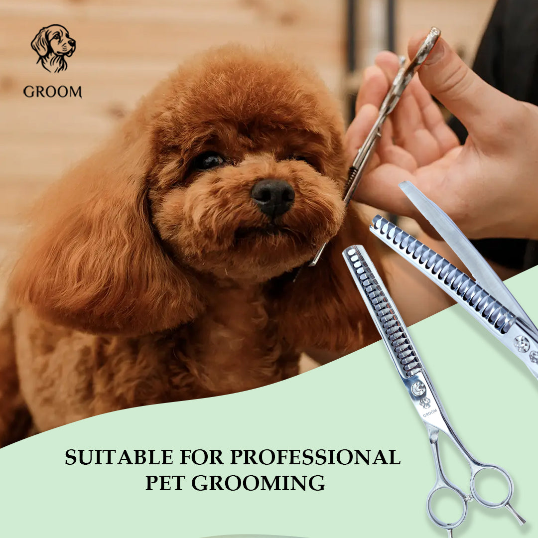 Groom Curved Chunker size 7" Pet SCISSOR - GROOM STOCKS