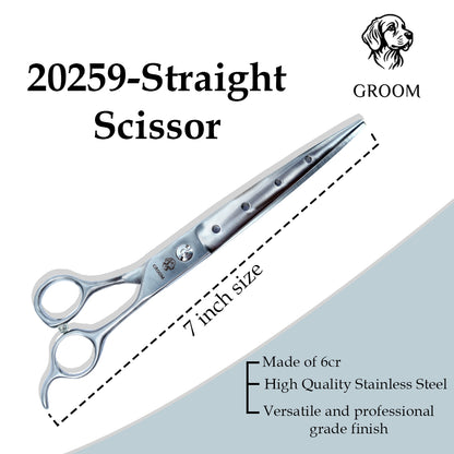 Groom Straight scissor size 7" Pet SCISSOR - GROOM STOCKS