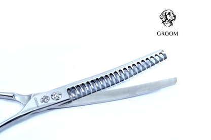 Groom Curved Chunker size 7" Pet SCISSOR - GROOM STOCKS