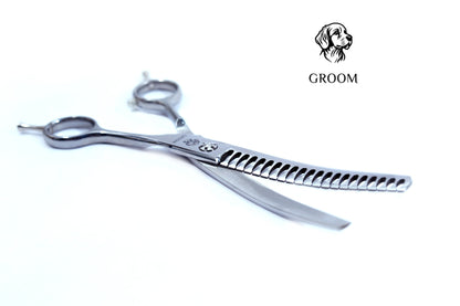 Groom Curved Chunker size 7" Pet SCISSOR - GROOM STOCKS