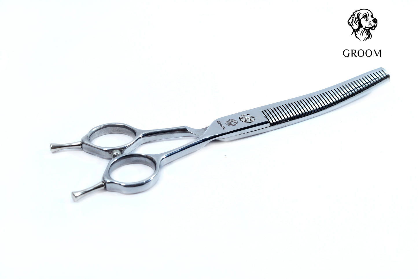 Groom Curved Thinning size 7" Pet SCISSOR - GROOM STOCKS