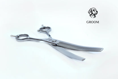 Groom Curved Thinning size 7" Pet SCISSOR - GROOM STOCKS
