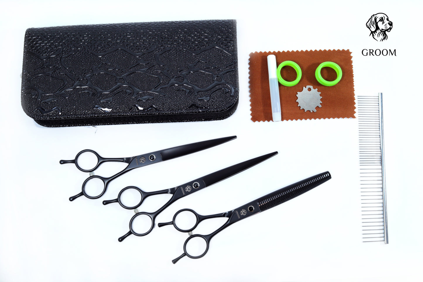 Groom Pet Scissors Set of 4 size 7" - GROOM STOCKS
