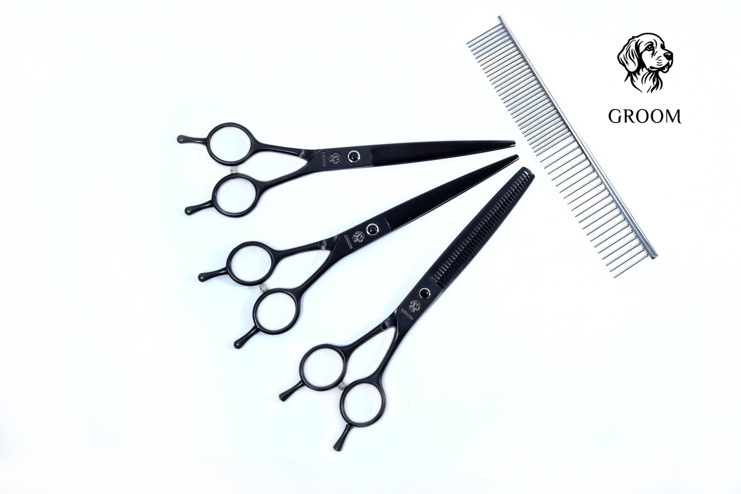 Groom Pet Scissors Set of 4 size 7" - GROOM STOCKS