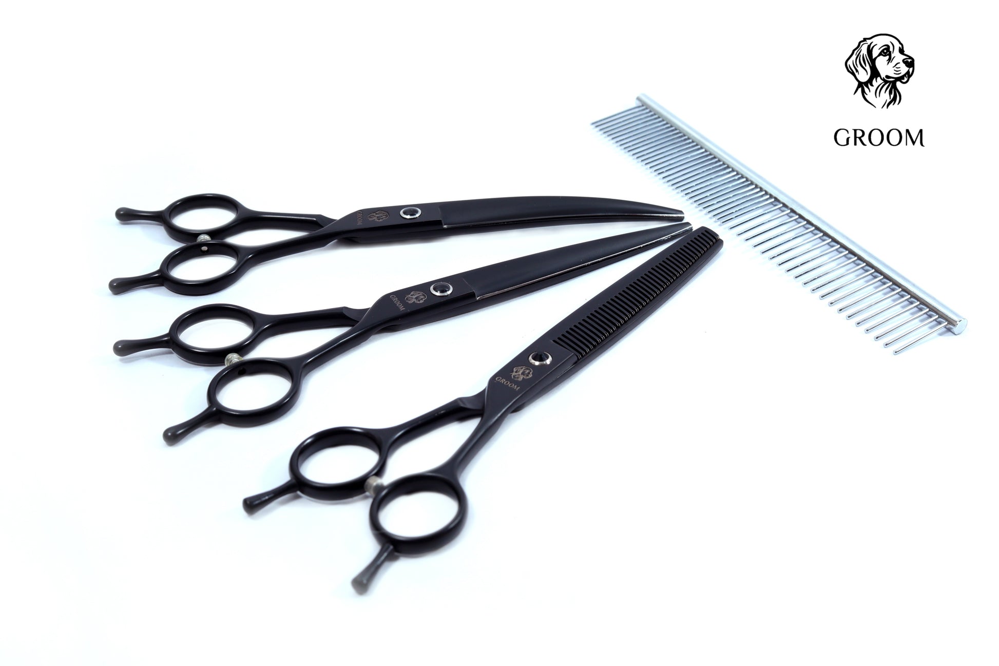 Groom Pet Scissors Set of 4 size 7" - GROOM STOCKS
