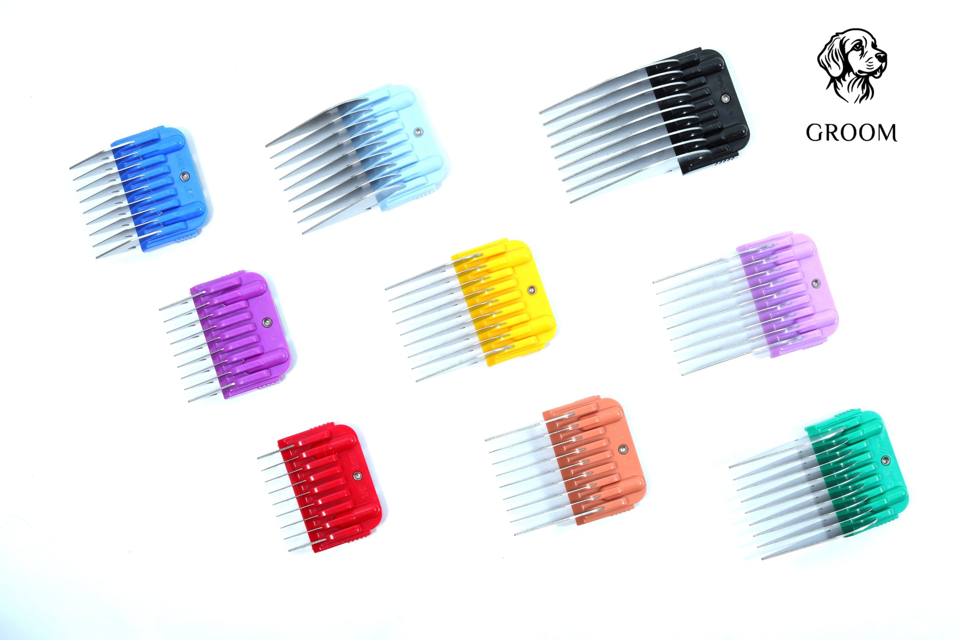 Groom Comb Guide Set CGB-401 (9-Piece) - GROOM STOCKS