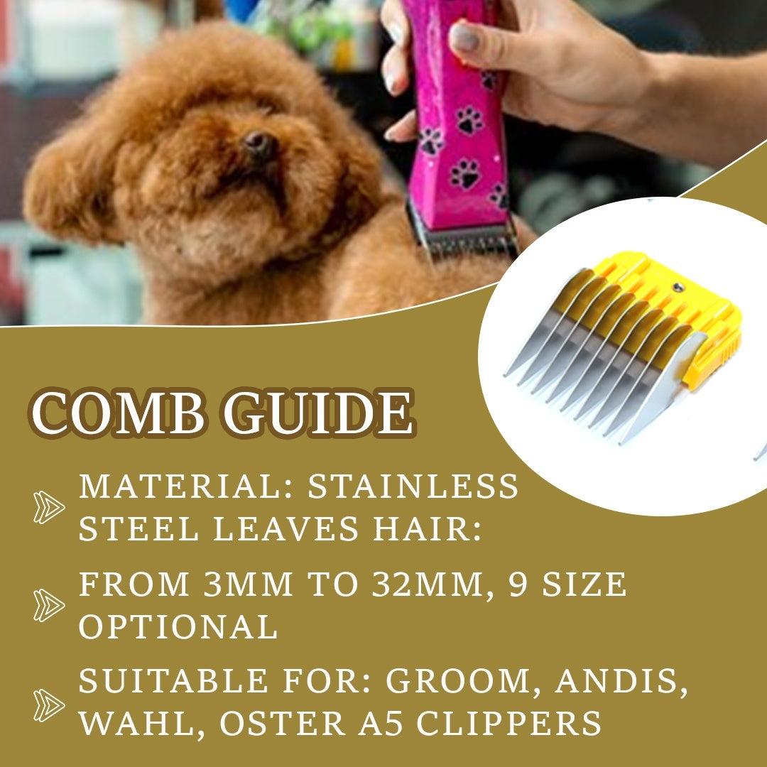 Groom Comb Guide Set CGB-401 (9-Piece) - GROOM STOCKS