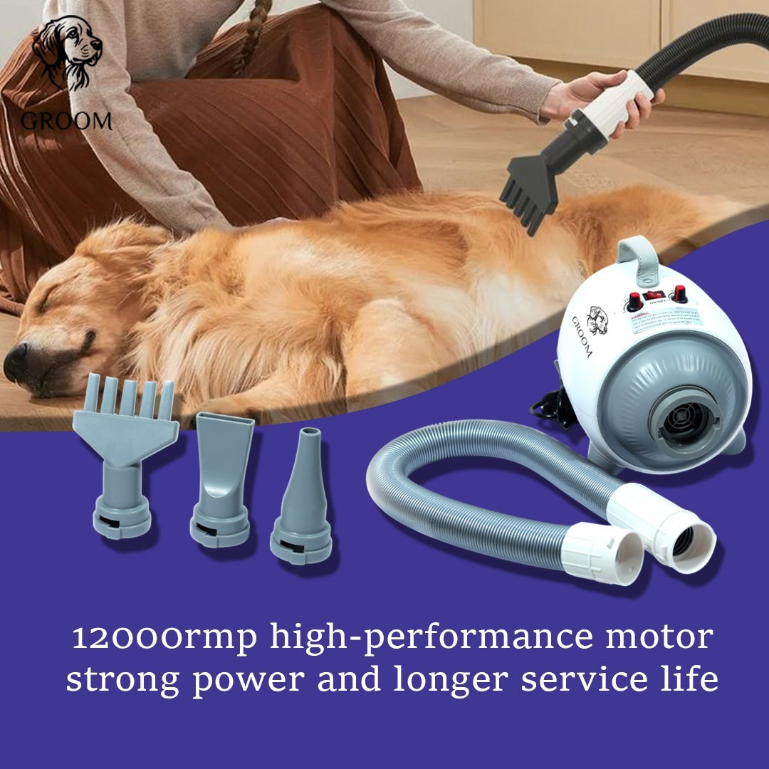 Groom Pet Dryer – 2100W Professional High-Velocity Blower - GROOM STOCKS