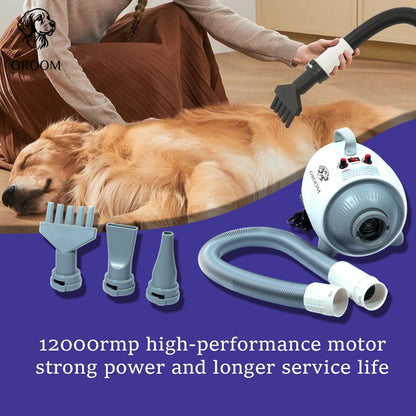 Groom Pet Dryer – 2100W Professional High-Velocity Blower - GROOM STOCKS