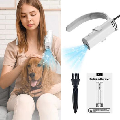 Smehnser SilentForce Pet Dryer – 110,000 RPM Fast Dry Technology - GROOM STOCKS